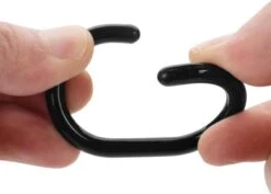 FSW-Products - 12 Stuks - Gordijnringen - 4.6x2.9cm - Buigbaar - Douchegordijn - Ringen Voor Gordijnen - Ring - Gordijnhaken - Haken - Gordijn - Douchegordijnringen - Zwart -Badkamer Wijs 1200x860 2