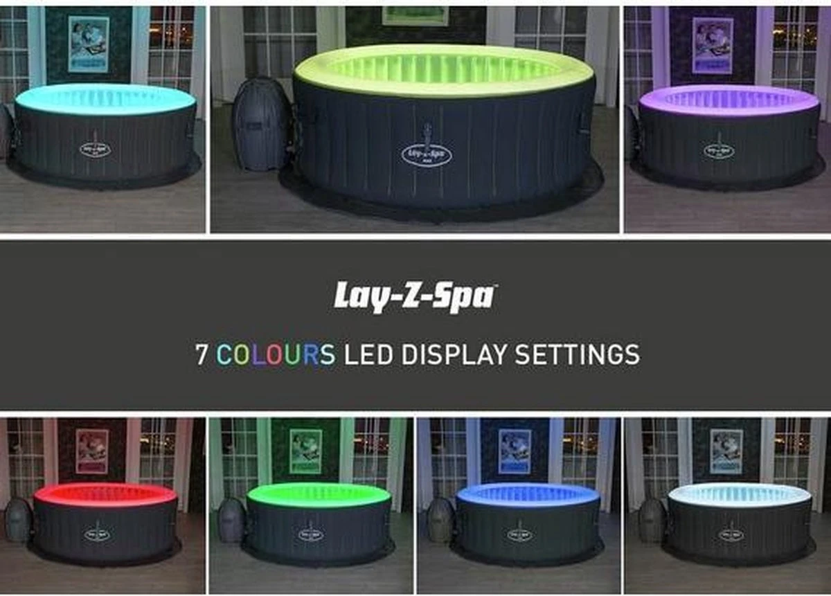 Bestway Lay-Z-Spa Jacuzzi ''Bali Airjet'' Bubbelbad Voor 4 Personen, Inclusief Soft-touch Bedieningspaneel 16 Bestway Lay-Z-Spa Jacuzzi ''Bali Airjet'' Bubbelbad Voor 4 Personen, Inclusief Soft-touch Bedieningspaneel - Afbeelding 14