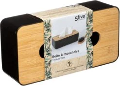 Five Tissuedoos - Zwart - Bamboe - 13 X 26 X 8.8 Cm -Badkamer Wijs 1200x867 3