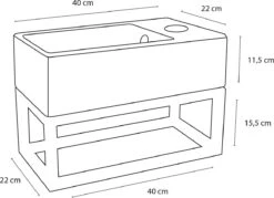 Differnz Force Fonteinset - Wasbak Keramiek - Wit - Rechte Kraan - Mat Zwart - Standaard Greep - 40 X 22 X 11.5 Cm - Met Handdoekrek - Zwart 24 Differnz Force Fonteinset - Wasbak Keramiek - Wit - Rechte Kraan - Mat Zwart - Standaard Greep - 40 X 22 X 11.5 Cm - Met Handdoekrek - Zwart -Badkamer Wijs 1200x869 6