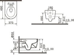 Rimless Hangtoilet - Zwart - Slimline Softclose - Quick Release Zitting -Badkamer Wijs 1200x885 3