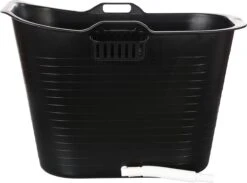 FlinQ Bath Bucket Premium Zwart - Zitbad 2022 - Met Temperatuurmeter - Upgrade Bath Bucket Voor Volwassenen En Kinderen - Zwart -Badkamer Wijs 1200x891 2
