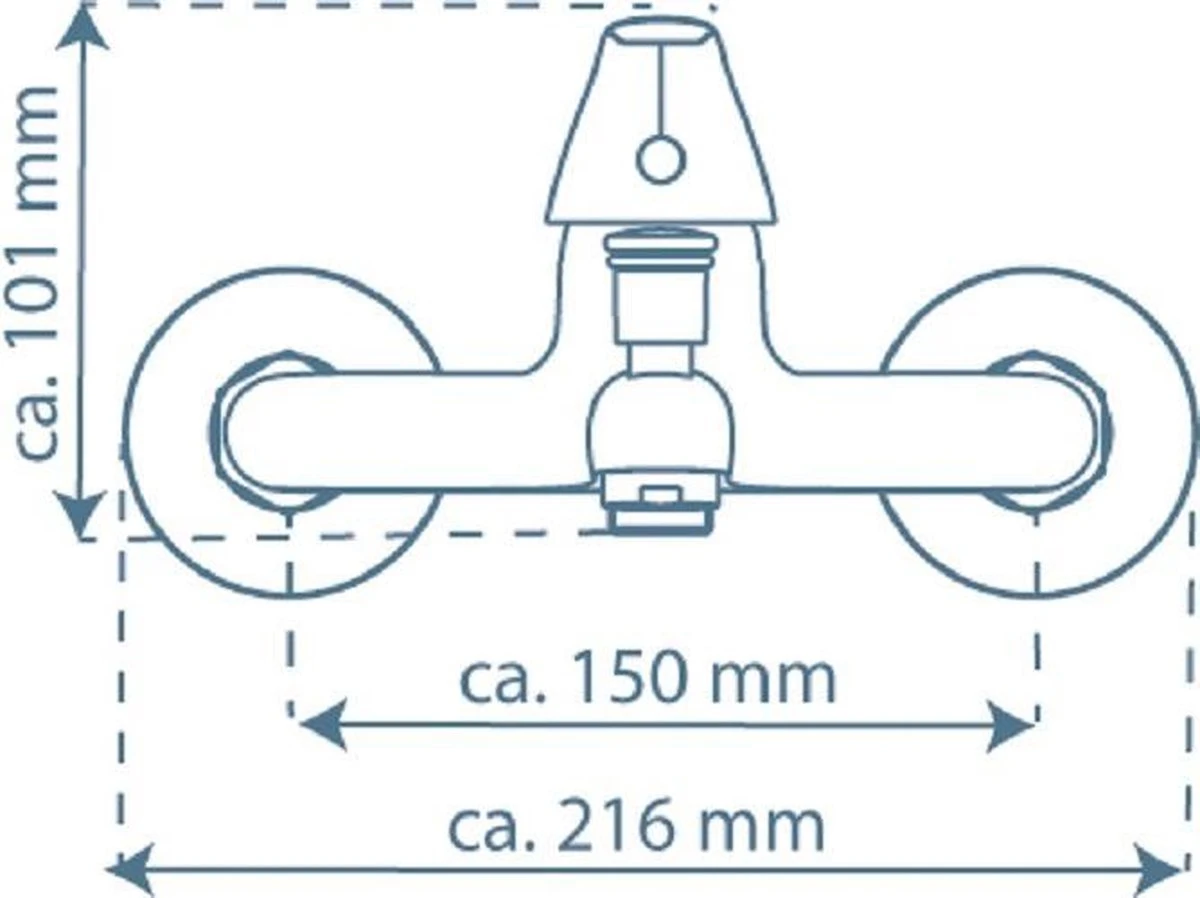 SCHÜTTE Athos Plus Badkraan - Mengkraan - 150 Mm Hartafstand - Chroom 6 SCHÜTTE Athos Plus Badkraan - Mengkraan - 150 Mm Hartafstand - Chroom - Afbeelding 4