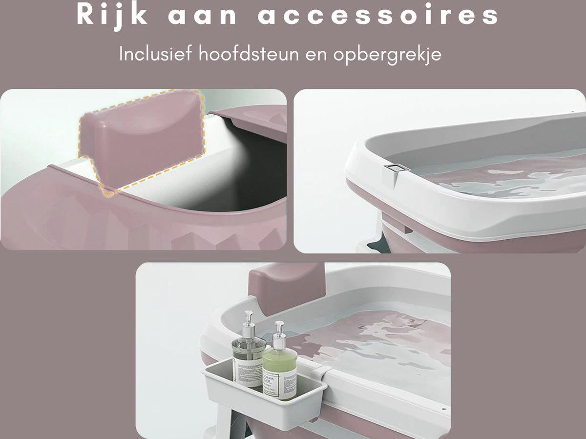 Livista® - Opvouwbaar Bad - Roze - Zitbad - Inklapbaar - Bath Bucket - 150 CM LANG - XL - Incl. Thermometer & Onderwater LED Lichten 6 Livista® - Opvouwbaar Bad - Roze - Zitbad - Inklapbaar - Bath Bucket - 150 CM LANG - XL - Incl. Thermometer & Onderwater LED Lichten - Afbeelding 4