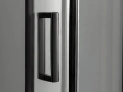 Merkloos Douchecabine Kwartrond 90x90x200 Cm 6 Mm Nano Anti Kalk Veiligheidsglas Met Zwart Aluminium Omlijsting -Badkamer Wijs 1200x900 125