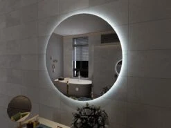 Merkloos Viidako LED Spiegel - Condensvrij – Dimbaar - 3 LED Standen – Hip Design – Krasbestendig – Duurzame Kwaliteit – Eenvoudige Installatie