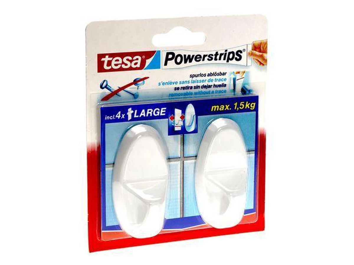Tesa Powerstrips Haken Large - Wit - 2 Stuks 8 Tesa Powerstrips Haken Large - Wit - 2 Stuks - Afbeelding 6