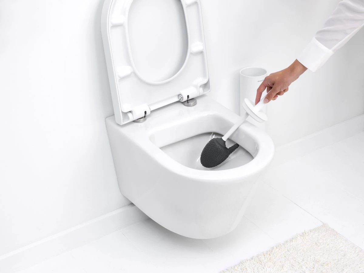 Brabantia MindSet WC Borstel Siliconen Met Houder - Mineral Fresh White 8 Brabantia MindSet WC Borstel Siliconen Met Houder - Mineral Fresh White - Afbeelding 6