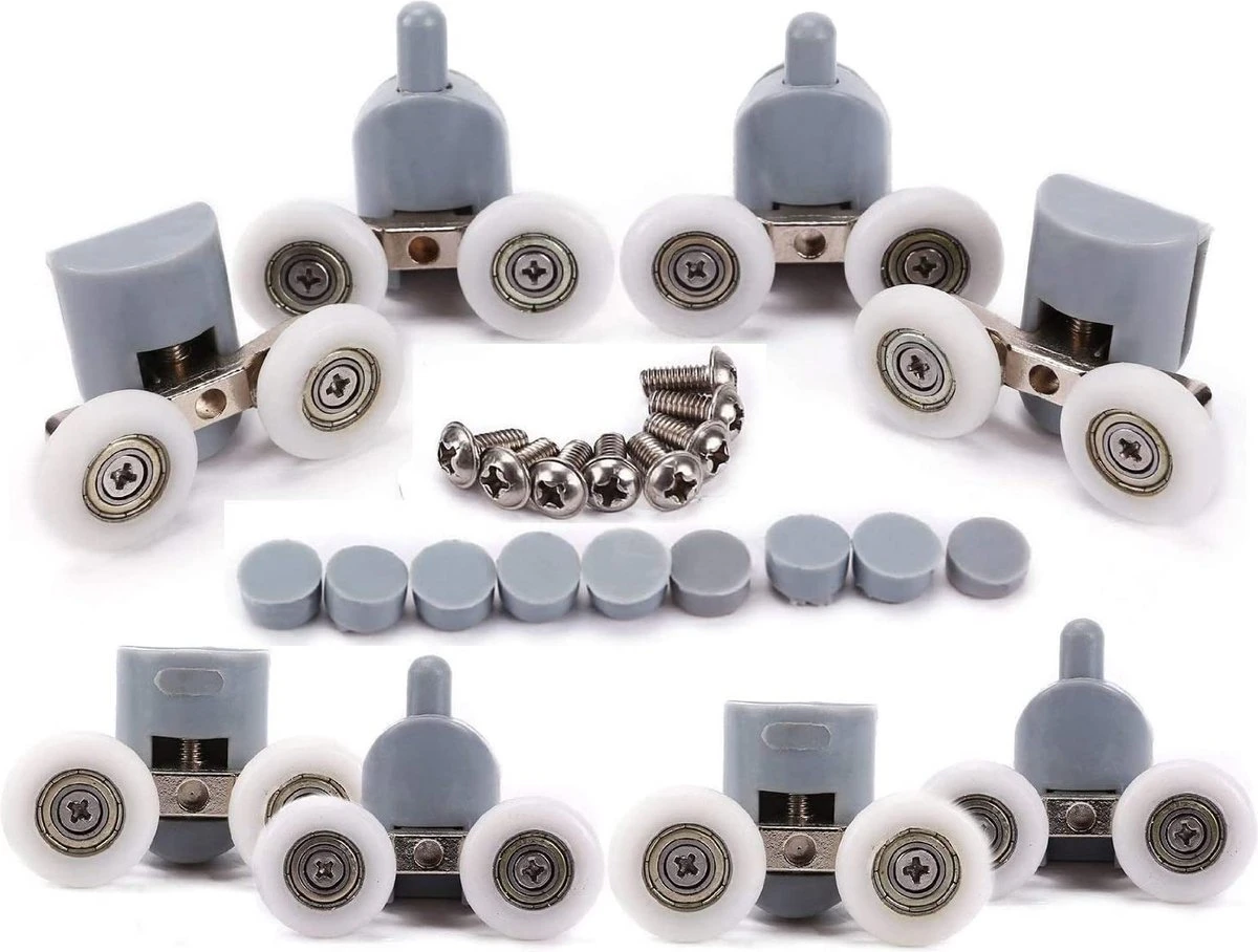 Merkloos Wielen Voor Douchedeur, Rollen Voor Douchedeur, Wieltjes, Douchedeur, 4 X Boven En 4 X Onder, Badkamer, 25 Mm, 8 Stuks Dubbele Wielen 9 Merkloos Wielen Voor Douchedeur, Rollen Voor Douchedeur, Wieltjes, Douchedeur, 4 X Boven En 4 X Onder, Badkamer, 25 Mm, 8 Stuks Dubbele Wielen - Afbeelding 7