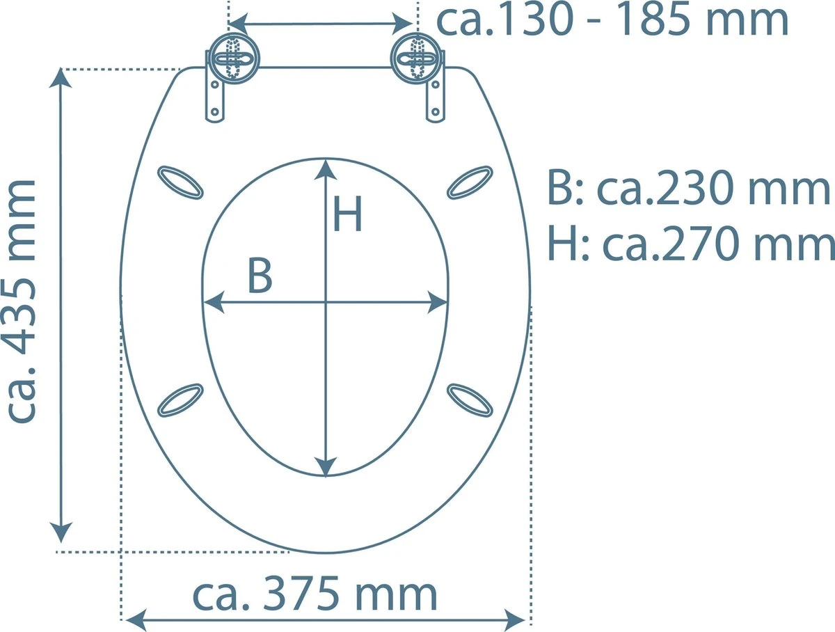 SCHÜTTE WC-Bril 80194 MARMOR STONE - MDF-Hout - Soft Close - Verchroomde Scharnieren - Decor - 3-zijdige Print 9 SCHÜTTE WC-Bril 80194 MARMOR STONE - MDF-Hout - Soft Close - Verchroomde Scharnieren - Decor - 3-zijdige Print - Afbeelding 7