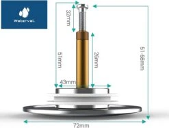 RVS Badkuip Afvoerplug Badkamer - Badkuipstop Met Dubbele Afdichting – Verstelbare Badplug Universele Afvoerplug Voor Uw Badkuip - 72 Mm -Badkamer Wijs 1200x910