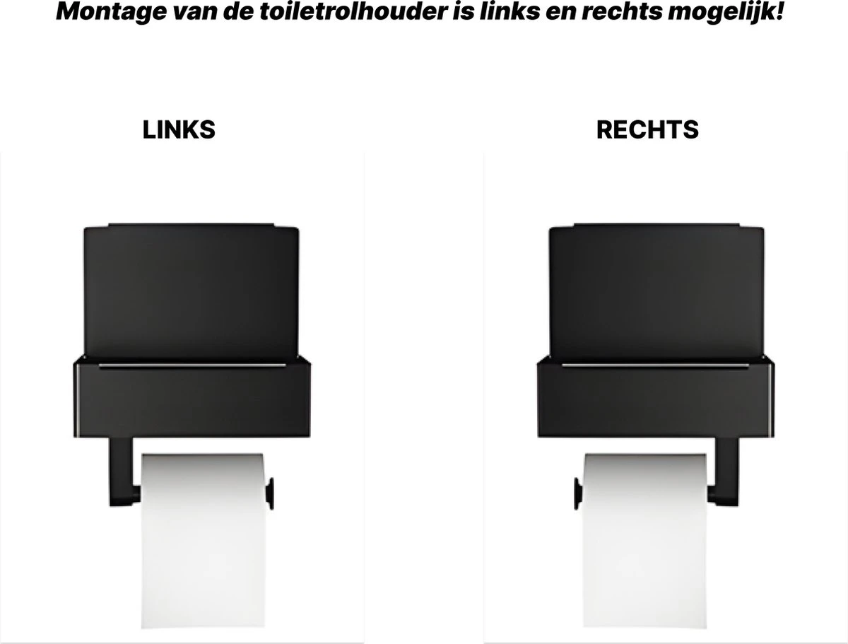 SHATY® WC Rolhouder - Toiletrolhouder - Opbergvak - Bakje - Plankje - Zonder Boren- WC Papier Houder - Toilet Papier Houder - Zwart - Badkameraccessoire - Toiletaccessoire - Inclusief Handoekhaak 10 SHATY® WC Rolhouder - Toiletrolhouder - Opbergvak - Bakje - Plankje - Zonder Boren- WC Papier Houder - Toilet Papier Houder - Zwart - Badkameraccessoire - Toiletaccessoire - Inclusief Handoekhaak - Afbeelding 8