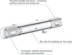 GROHE Grohtherm 1000 Performance Thermostatische Douchekraan - 12cm - Zonder Koppelingen - Chroom - 34778000 -Badkamer Wijs 1200x923 6