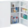 Relaxdays Medicijnkastje Afsluitbaar - Medicatiekastje - Badkamerkast Medicijnen - Wit