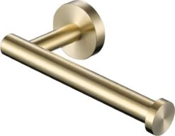 Toiletrolhouder Goud - WC Rolhouder - Closetrolhouder - Wc Rol Houder - WC Papier Houder - Geborsteld - Messing -Badkamer Wijs 1200x933