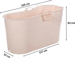HelloBath® - Bath Bucket - XL - 125 Cm - Brazilian Sand - Zitbad - Ligbad (Verzending In Doos) - Incl. Badplank En Kraantje -Badkamer Wijs 1200x935 6