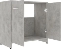 VidaXL Badkamerkast 60x33x61 Cm Spaanplaat Betongrijs -Badkamer Wijs 1200x952 5