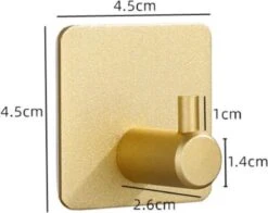 Merkloos Handdoekhaakjes 4 Set Zonder Boren - RVS - Goud - Vierkant Zelfklevend - Badjas - Theedoek Hanger Keuken Badkamer Handdoek Haakjes -Badkamer Wijs 1200x954 2