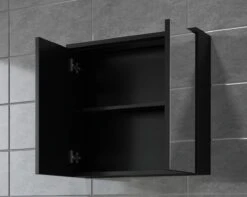 Badplaats Badkamerkast Toledo 60 Cm X 20 Cm X 60 Cm - Zwart - Spiegelkast Badkamer -Badkamer Wijs 1200x957 5