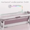 Livista® - Opvouwbaar Bad - Roze - Zitbad - Inklapbaar - Bath Bucket - 150 CM LANG - XL - Incl. Thermometer & Onderwater LED Lichten -Badkamer Wijs 1200x960 17
