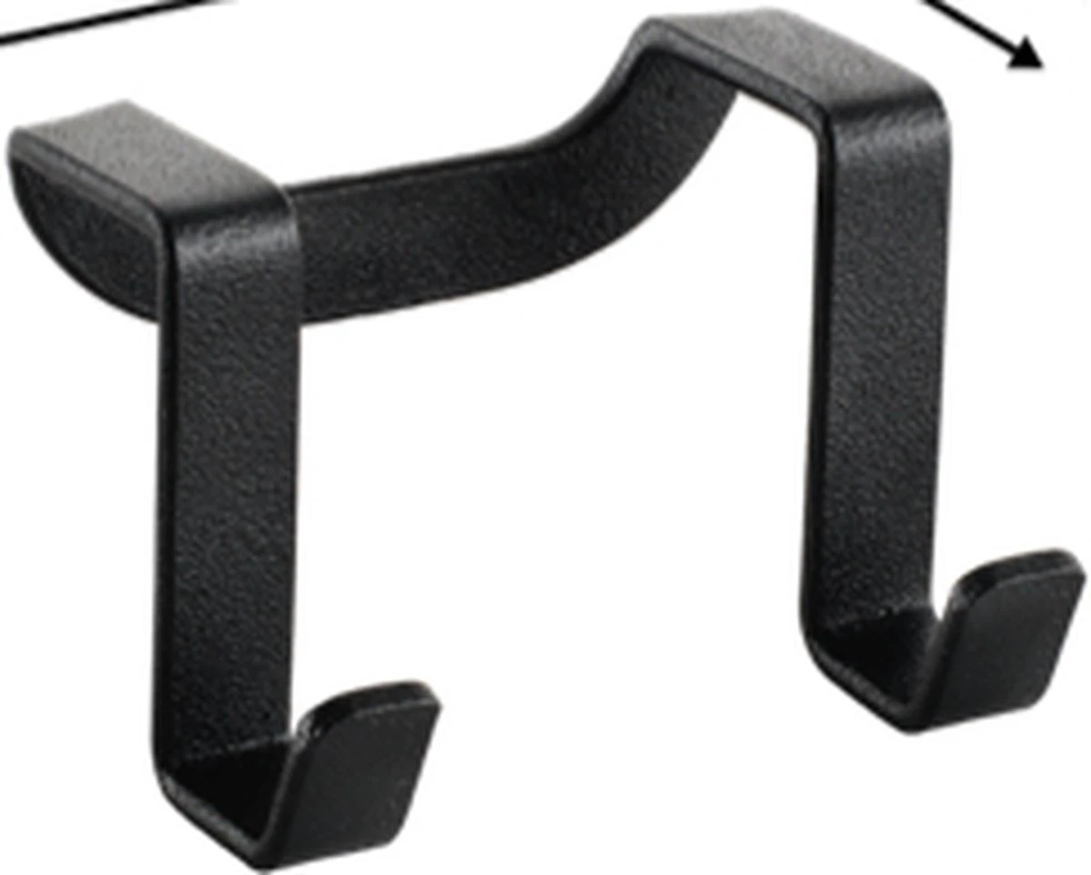 Tomado Metaltex - Dubbele Haak Galileo - Mat Zwart - 6x4cm 4 Tomado Metaltex - Dubbele Haak Galileo - Mat Zwart - 6x4cm - Afbeelding 2