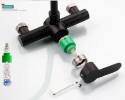 Merkloos Inbouw Wastafelkraan 8654-CB - Muurkraan - RVS - Mat Zwart -Badkamer Wijs 1200x963 1