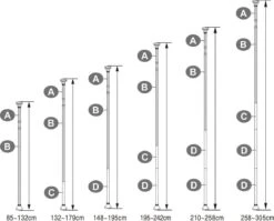 Merkloos Telescopisch Douche Rek Met 4 Lagen - Verstelbaar Bad / Douche Hoekrek Opbergrek - Uitschuifbaar Van 85-305 Cm - Wit -Badkamer Wijs 1200x965