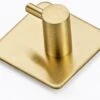 Merkloos Zelfklevende Handdoekhaakjes - Set Van 4 - Goud Kleurig - Voor Badkamer Of Keuken | Handdoekhaakjes Rvs | Handdoekhaakjes Goud Zelfklevend | Handdoekhaak Goud | Handdoek -Badkamer Wijs 1200x969