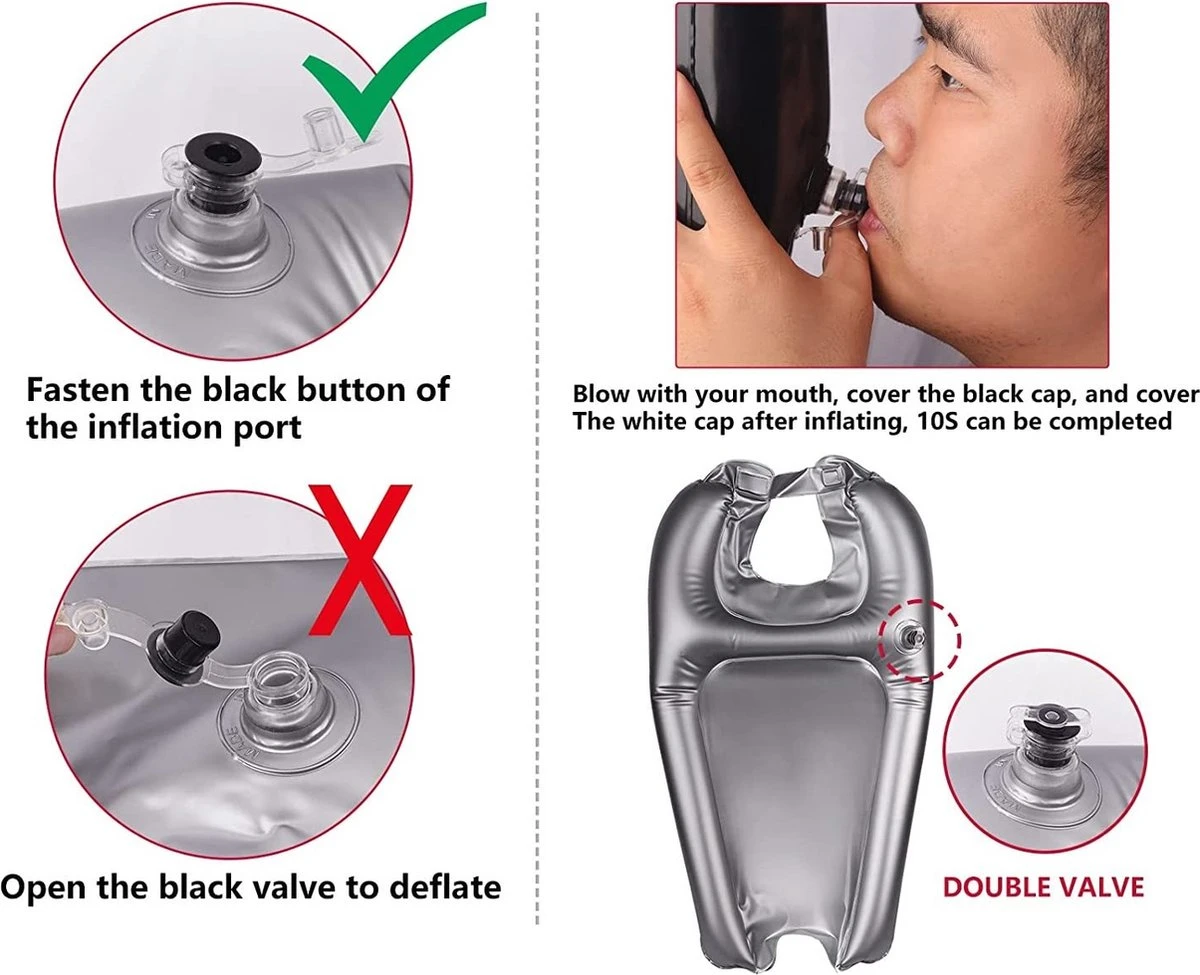 Haarwasbak - Wasbak - Haarwasbak Opblaasbaar - Haarwasbak Voor Thuis - Haarwasbak Plastic - Zwart 6 Haarwasbak - Wasbak - Haarwasbak Opblaasbaar - Haarwasbak Voor Thuis - Haarwasbak Plastic - Zwart - Afbeelding 4