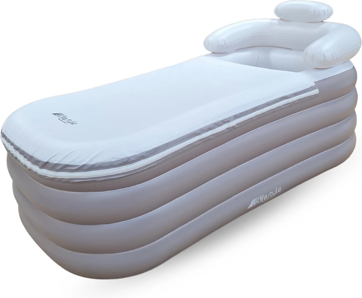 HBKS Lifestyle Bad – Opblaasbaar Ligbad – Bath Bucket – Zitbad Voor Volwassenen - Ijsbad Wim Hof Methode - Badkuip – Ice Bath – Rosegold 3 HBKS Lifestyle Bad – Opblaasbaar Ligbad – Bath Bucket – Zitbad Voor Volwassenen - Ijsbad Wim Hof Methode - Badkuip – Ice Bath – Rosegold