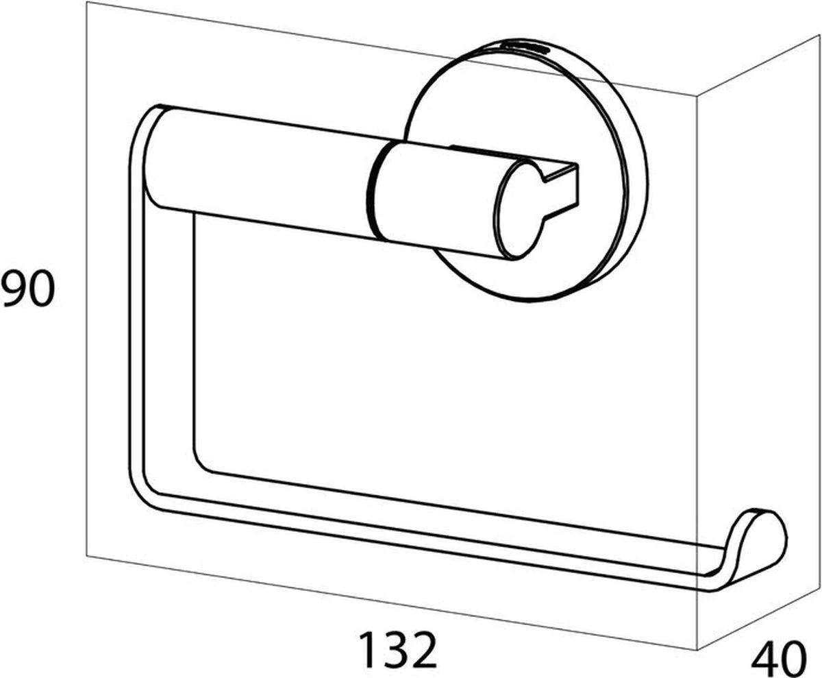 Tiger Noon - Toiletrolhouder Zonder Klep - Zwart 4 Tiger Noon - Toiletrolhouder Zonder Klep - Zwart - Afbeelding 2