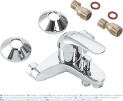 GROHE Euroeco Badkraan - 15cm - Chroom - 32743000 -Badkamer Wijs 1200x990 1