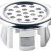 Knaak Wastafel Overloop Rozet - Gaatjes Chroom / Zilver