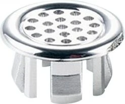 Knaak Wastafel Overloop Rozet - Gaatjes Chroom / Zilver