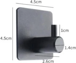 Plakhaakjes - Handdoekhaakjes - Ophanghaak - Wandhaak - Vaatdoekhouder - Zelfklevend - RVS - Zwart 9 Plakhaakjes - Handdoekhaakjes - Ophanghaak - Wandhaak - Vaatdoekhouder - Zelfklevend - RVS - Zwart -Badkamer Wijs 1200x997 2