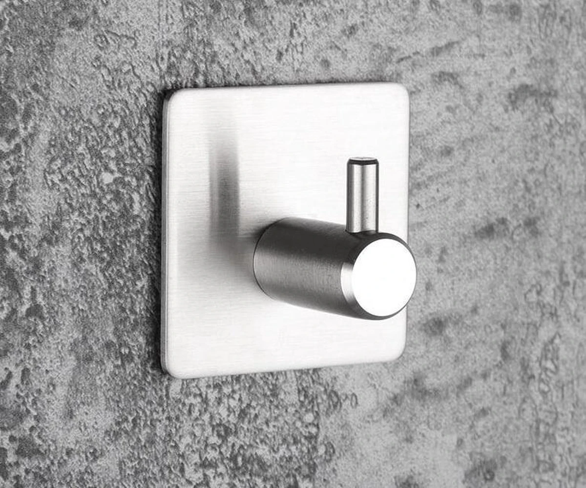 Merkloos RiMa7 - Handdoekhaakjes - Ophanghaak - RVS - Zilver - Zelfklevend Vierkant - 4 Stuks 5 Merkloos RiMa7 - Handdoekhaakjes - Ophanghaak - RVS - Zilver - Zelfklevend Vierkant - 4 Stuks - Afbeelding 3