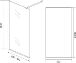 Merkloos Inloopdouche Florida 60 X 200cm Douchewand Chroom 13 Merkloos Inloopdouche Florida 60 X 200cm Douchewand Chroom -Badkamer Wijs 1200x999 6