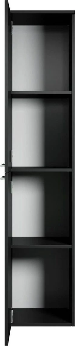 Badplaats Badkamerkast Saturnus 35 Cm X 35 Cm X 130 Cm - Zwart - Hangende Kolomkast Met Twee Deuren -Badkamer Wijs 263x1200 1