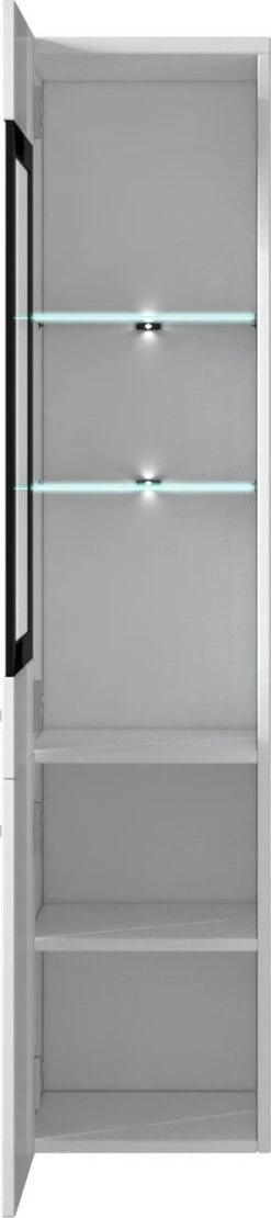 Badplaats Badkamerkast Rio 30 X 30 X 131 Cm - Wit Hoogglans - Hangende Kolomkast Met 2 Deuren -Badkamer Wijs 267x1200 1