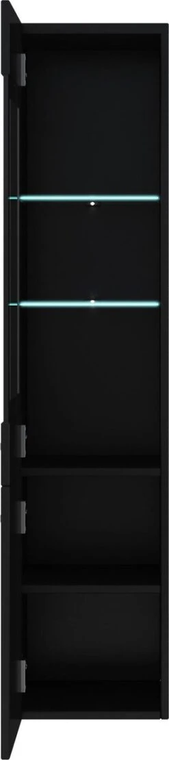 Badplaats Badkamerkast Rio 30 X 30 X 131 Cm - Zwart Hoogglans - Hangende Kolomkast Met 2 Deuren -Badkamer Wijs 267x1200 3