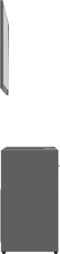 Decoways - Badkamermeubelset Spaanplaat Grijs -Badkamer Wijs 285x1200