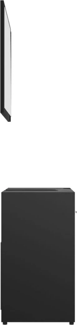 Decoways - Badkamermeubelset Spaanplaat Zwart -Badkamer Wijs 285x1200 4