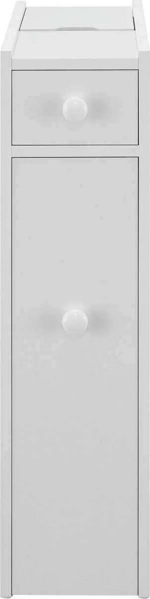 Niskast Badkamerkast Met 2 Lades 58x16x48 Cm Wit 7 Niskast Badkamerkast Met 2 Lades 58x16x48 Cm Wit - Afbeelding 5