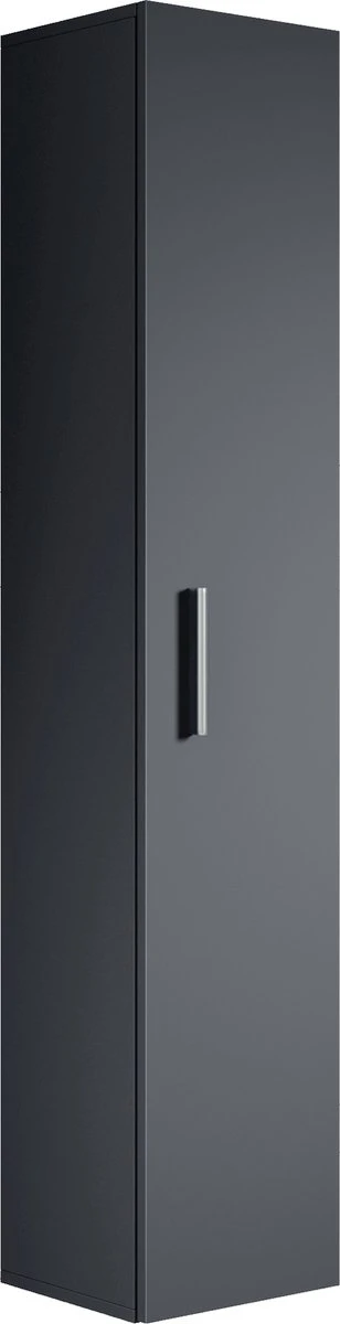 Badplaats Badkamerkast Pluto 30 X 30 X 150 Cm - Antraciet - Hangende Kolomkast Met 1 Deur 3 Badplaats Badkamerkast Pluto 30 X 30 X 150 Cm - Antraciet - Hangende Kolomkast Met 1 Deur