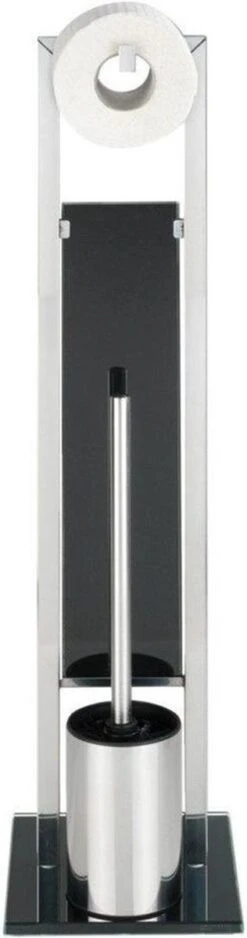 WENKO Toiletbutler Rivalta RVS Glanzend - Toiletborstel Met Houder, Toiletrolhouder En Reserverolhouder -Badkamer Wijs 316x1200