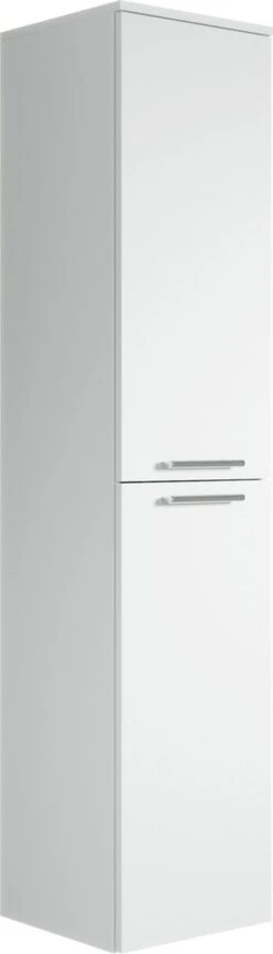 Badplaats Badkamerkast Saturnus 35 Cm X 35 Cm X 130 Cm - Wit - Hangende Kolomkast Met Twee Deuren