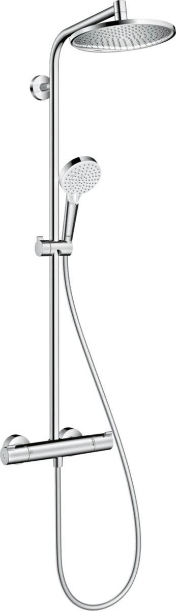 Hansgrohe Crometta S 240 Showerpipe - 1jet - Incl. Thermostaat - Chroom 3 Hansgrohe Crometta S 240 Showerpipe - 1jet - Incl. Thermostaat - Chroom