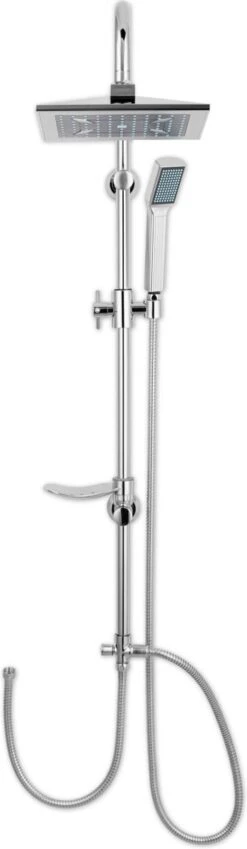 Lifa Bathing Zilveren Douchesysteem - Verstelbare Doucheset - RVS En ABS - Regendouche En Handdouche - Chroom - Incl. Bevestigingsmateriaal -Badkamer Wijs 349x1200 3