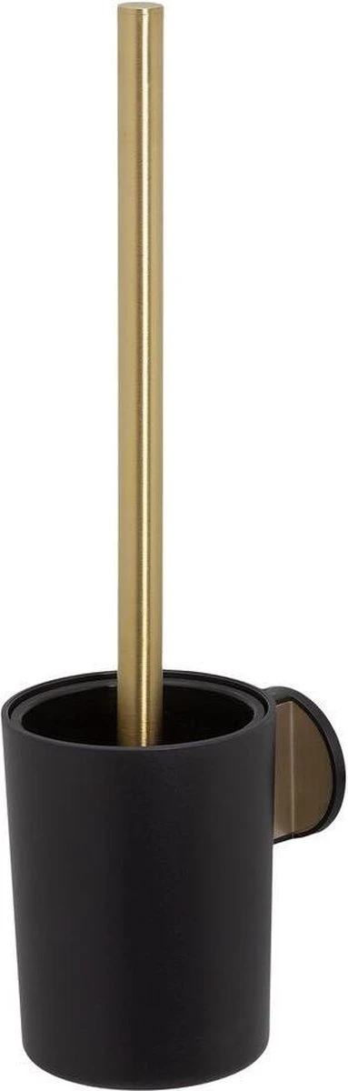 Tiger Tune - Toiletaccessoireset - Toiletborstel Met Houder - Toiletrolhouder Zonder Klep - Handdoekhaak – Messing Geborsteld / Zwart 5 Tiger Tune - Toiletaccessoireset - Toiletborstel Met Houder - Toiletrolhouder Zonder Klep - Handdoekhaak – Messing Geborsteld / Zwart - Afbeelding 3