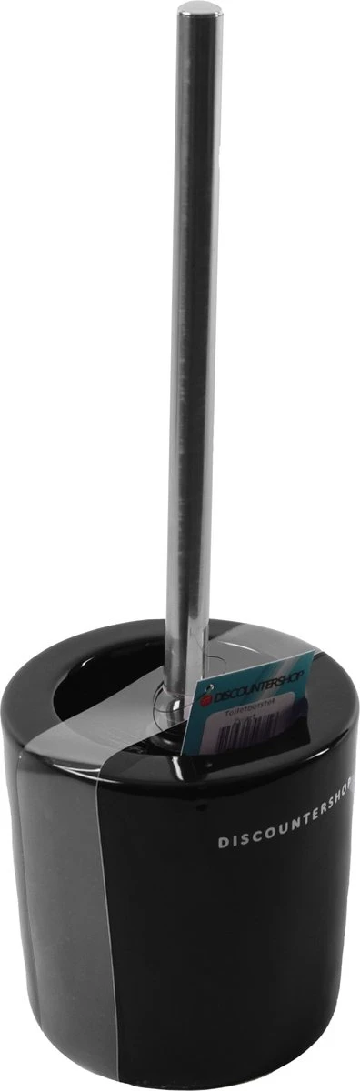 Toiletborstel Met Zwarte Borstel- Keramiek - Zwart - RVS - WC Borstel In Ronde Houder 5 Toiletborstel Met Zwarte Borstel- Keramiek - Zwart - RVS - WC Borstel In Ronde Houder - Afbeelding 3